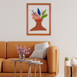 Wallity Cuadro Decorativo Enmarcado Multicolor 32 x 42 cm